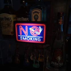 禁煙 ノースモーキング 煙草 たばこ タバコ 禁止エリア サイン ミニチュア 看板 置物 雑貨 LEDライトBOXミニ 6枚目の画像