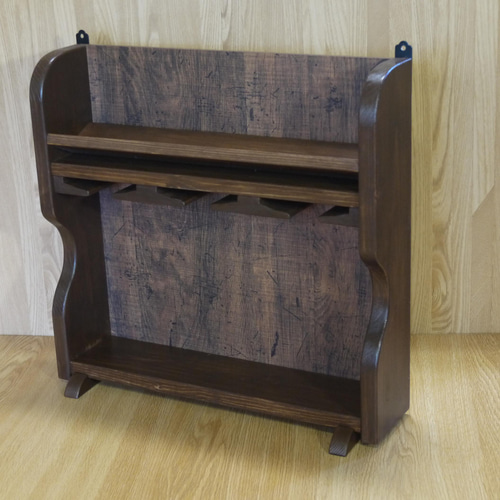 壁掛け式と卓上式の両タイプの ワインボトル＆グラス ラック 棚