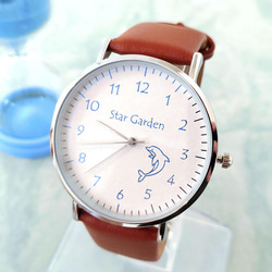 イルカの腕時計（レディース・本革） 1枚目の画像