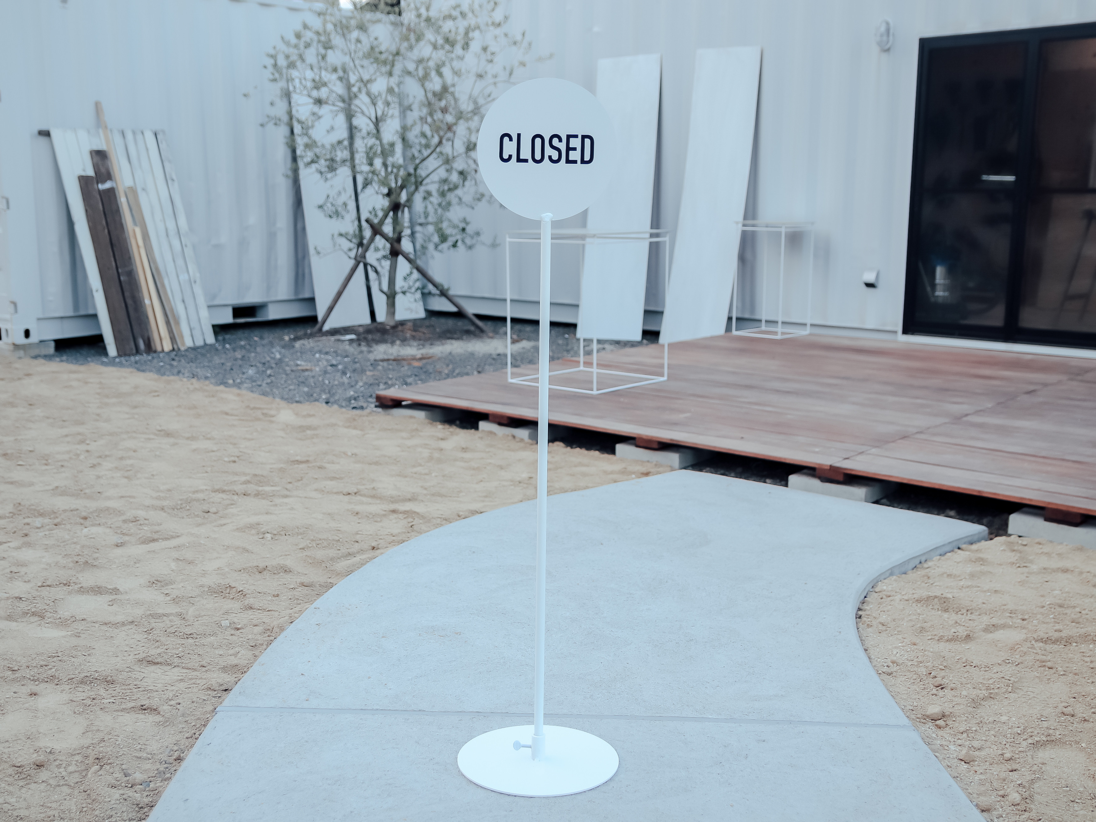 【送料無料】スタンドサイン-ホワイト・無地-/看板/アイアン/無地/文字入れ可能