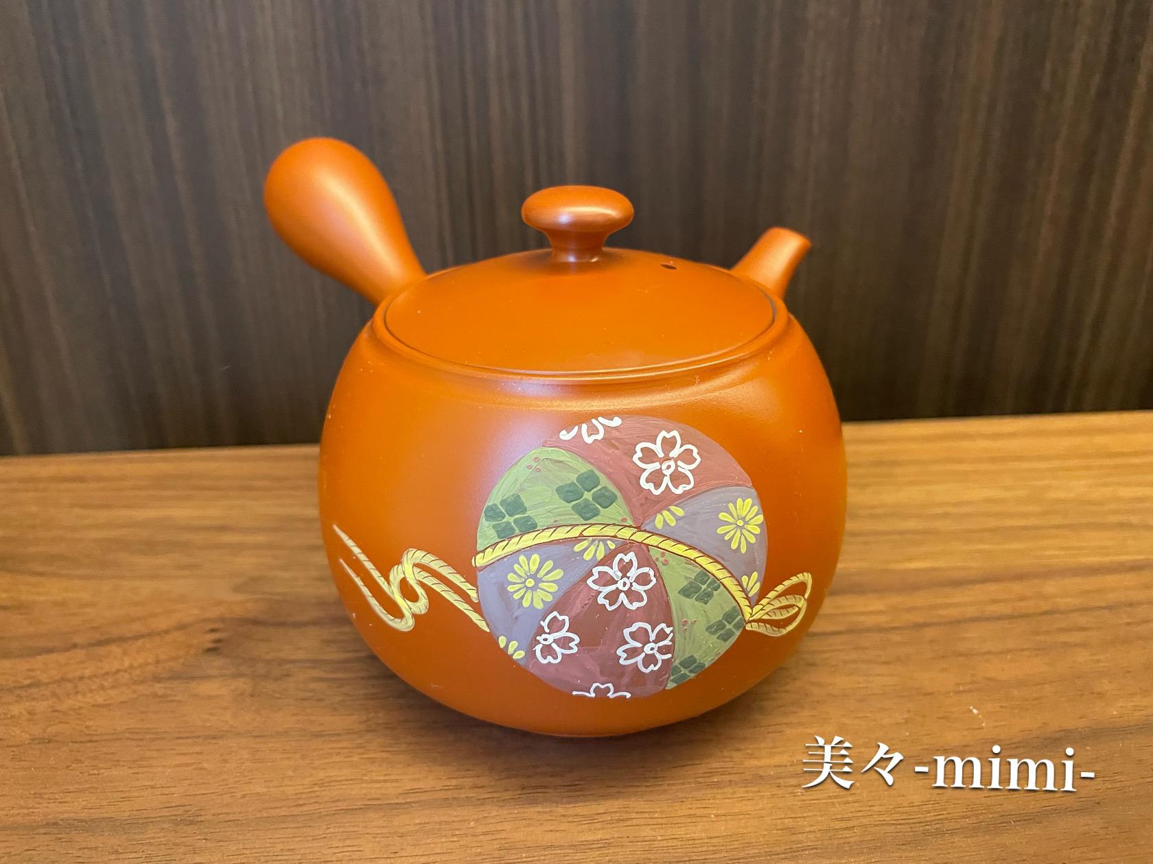 常滑焼　『鞠』〜朱泥〜　大きい急須