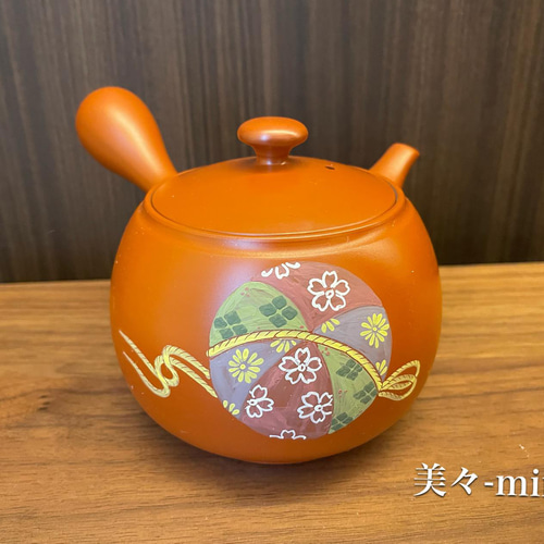 常滑焼 『鞠』〜朱泥〜 大きい急須 掛け時計・置き時計 美々-mimi