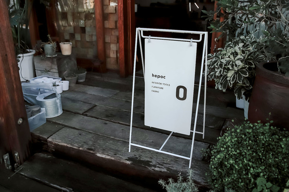 折りたたみ　A型看板　店舗 送料無料】A FRAME SIGN -WHITE・無地-/A型看板/アイアン