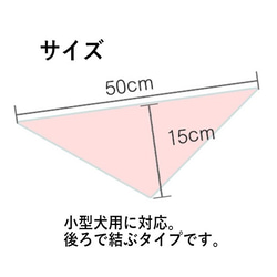 名前入り ペット用バンダナ ショコラハート 6枚目の画像