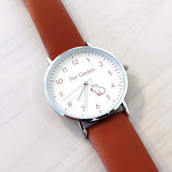カピバラの腕時計（レディース・本革） 2枚目の画像