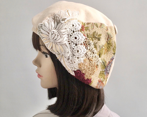 KAPITAL　ゴブラン織りデニム ベレー帽 jbca1003_6.jpg