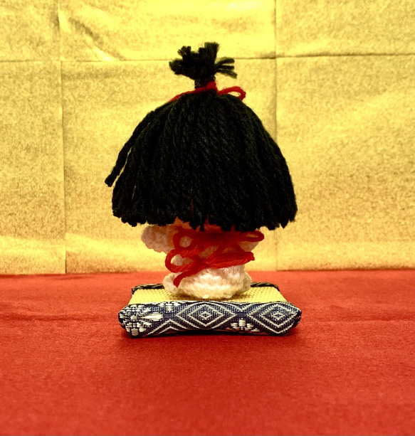 端午の節句金太郎　編みぐるみ(飾り台付き) 4枚目の画像