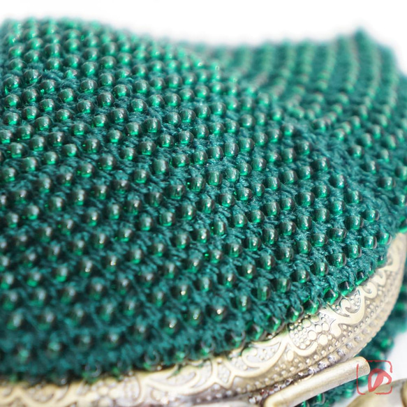 Ba-ba handmade Beads crochet pouch No.1608 第4張的照片