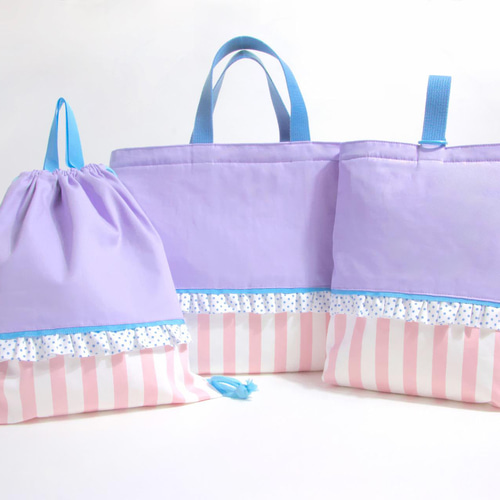 カラフル レッスンバッグ ラベンダー Kids レッスンバッグ LALACLAP