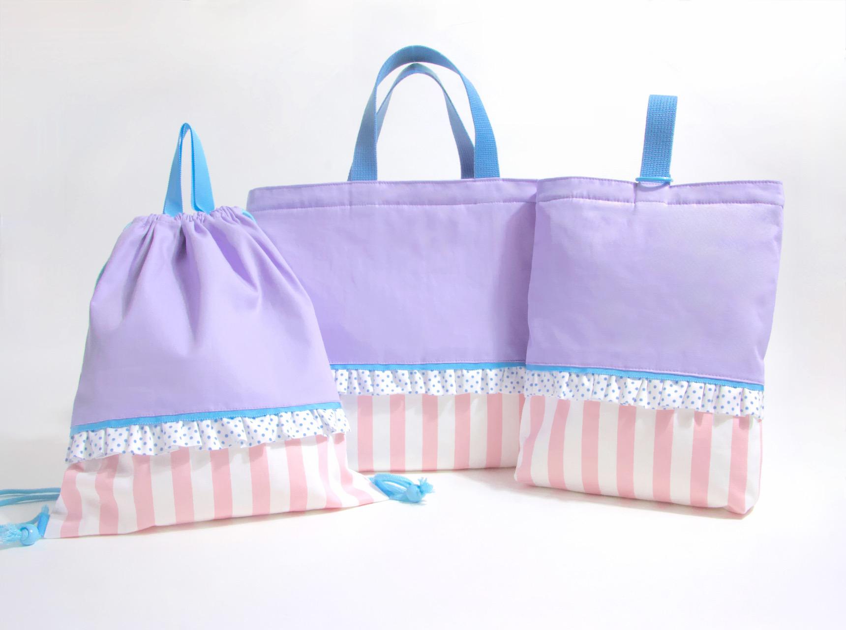 【３点セット】カラフル 入園入学セット ラベンダー Kids