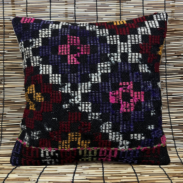 “カラフル‼︎”クッションカバートルコ手織りヴィンテージキリム732 2枚目の画像