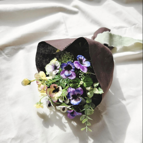 すみれの花束⭐ アートフラワー Tsumi-kusa 通販 13392104｜Creema