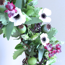 《1点物》Botanical Anemone Wreath〜5Lsize〜 3枚目の画像