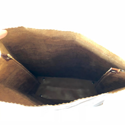 KAMIBUKURO(紙 袋) small 国内本牛革製　ブラウン 4枚目の画像