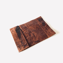 KAMIBUKURO(紙 袋) small 国内本牛革製　ブラウン 5枚目の画像