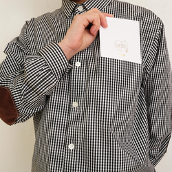 two tone rough blouse　black gingham check 第5張的照片