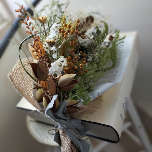 ご予約　秋のドライフラワースワッグ　⑦ アウトレット ショップ 通販ハンドメイド・手芸 - ご予約 秋のドライ