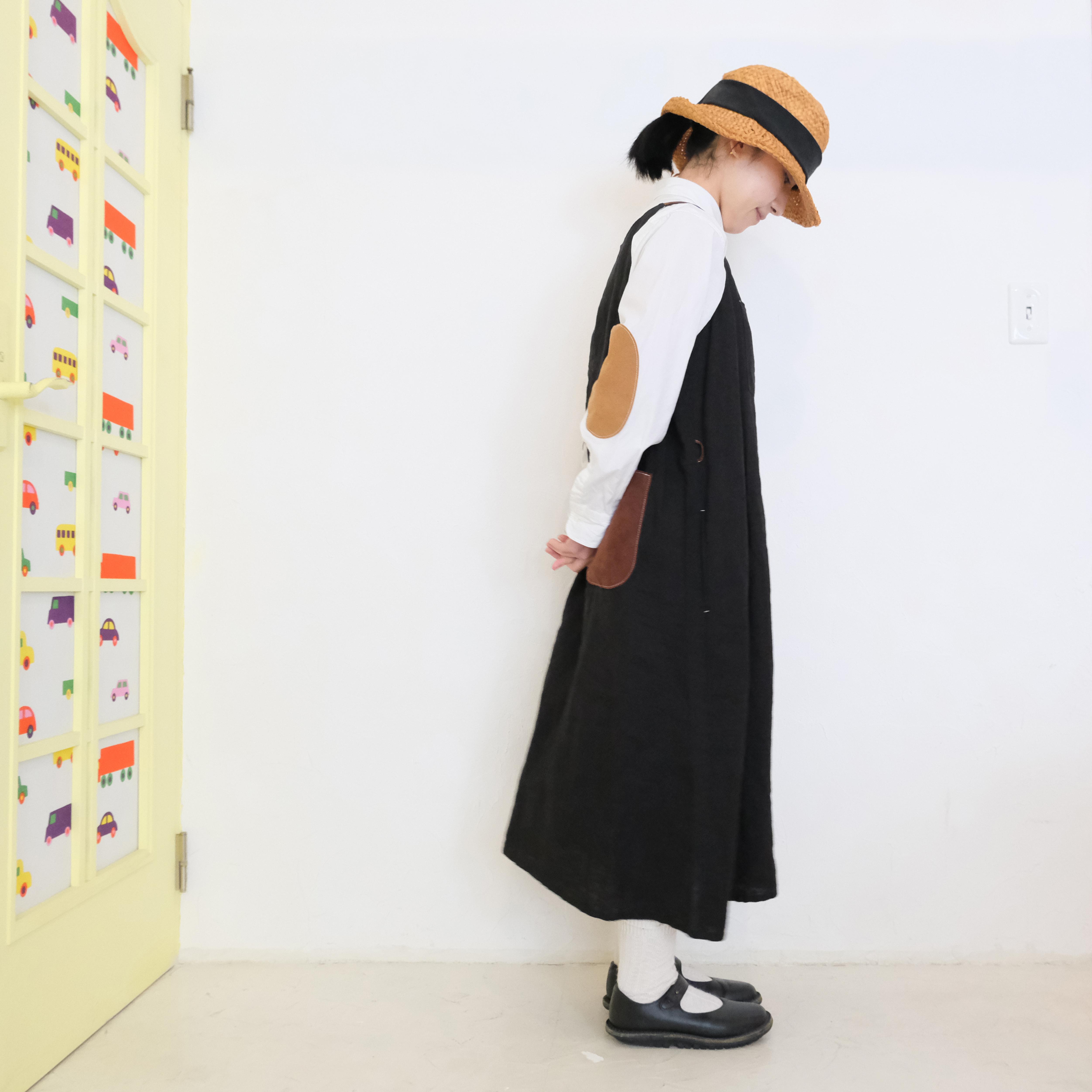 『 お仕立て承ります♪ 』リネン ワンピース　black