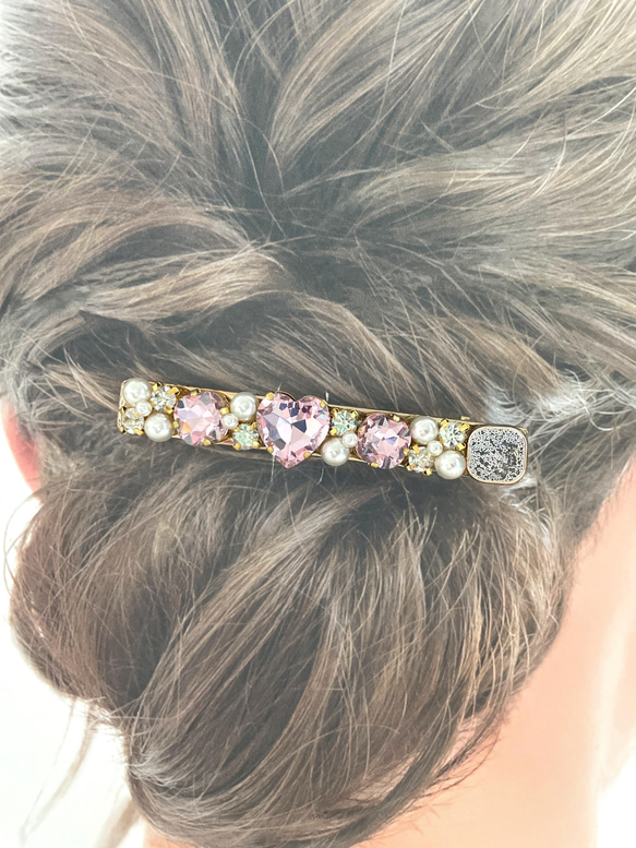 キラキラ☆ビジューヘアクリップ 2枚目の画像