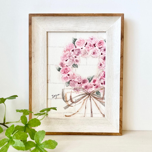 油彩風ポスター 『薔薇の誓い』【A2サイズ：コーティング済み】 油彩風