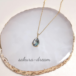 ネックレス 天然石 ブラックオニキス シェル アバロン貝 一点物