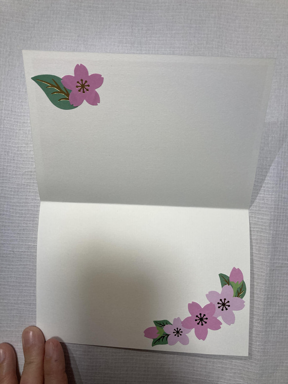 iris folding〜春の桜のメッセージカード〜⑥ 2枚目の画像