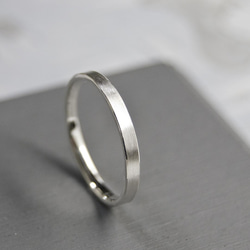 つや消し シルバーシンフラットリング 2.0mm幅 マット｜SILVER RING｜674 1枚目の画像