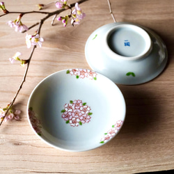 【再販】葉桜紋豆皿 約9.7cm 8枚目の画像