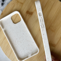 名入れ♪地球に優しいエコ素材♡シーグラス 天然素材のiPhoneケース ホワイト SEA GLASS 海の贈り物 9枚目の画像