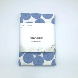 FUROSHIKI風呂敷 あんぱん　ブルーグレー　4重ガーゼ　50㎝×50㎝ 4枚目の画像