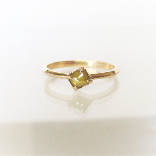 イェローナチュラルダイヤのK14の指輪 指輪・リング MoonBric 通販