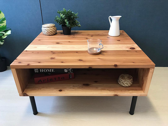 送料無料】 ローテーブル ロ形 80cm 70cm 46cm スギ ナチュラル 