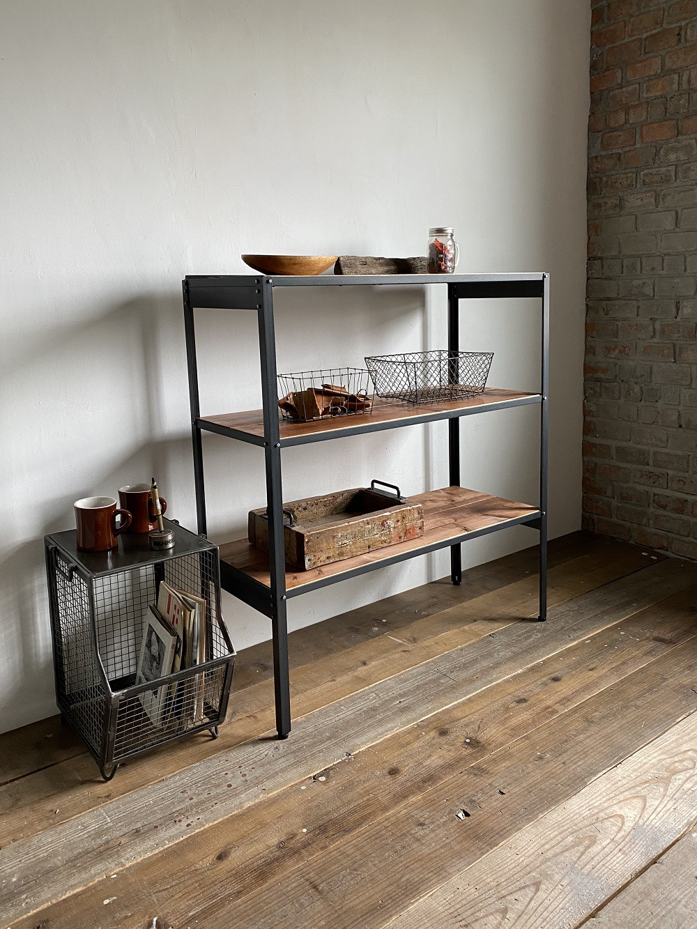 数量限定　IS100　アイアン　シェルフ　棚　ディスプレイ　キッチン　収納　サイドテーブル