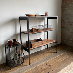 アイアンシェルフ 男前 鉄筋ラック シェルフ インダストリアル 棚 什器