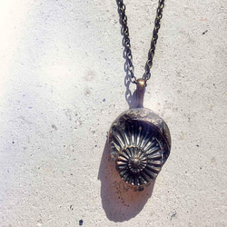 アンモナイトパイライトペンダント～ユニーク化石アクセサリー