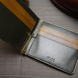 Country:カントリー / Green 〜クロムエクセルレザーのマネークリップ〜【受注制作品】 5枚目の画像