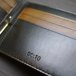 Country:カントリー / Green 〜クロムエクセルレザーのマネークリップ〜【受注制作品】 4枚目の画像