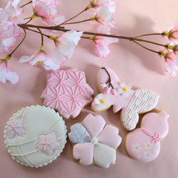 『桜ハンドメイド2024』『Creema限定』桜の和柄アイシングクッキー※白砂糖不使用身体に優しいアイシングクッキー 3枚目の画像