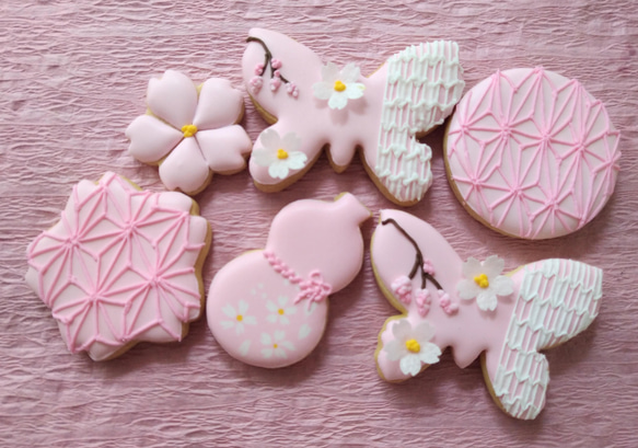 『桜ハンドメイド2024』『Creema限定』桜の和柄アイシングクッキー※白砂糖不使用身体に優しいアイシングクッキー 8枚目の画像