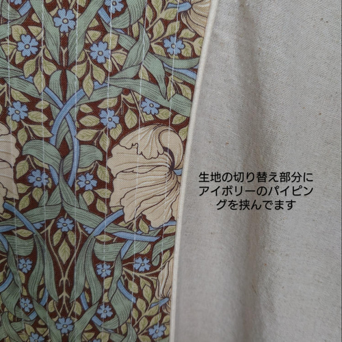 no 547ハンドメイド ウィリアムモリスピンパーネルコットン