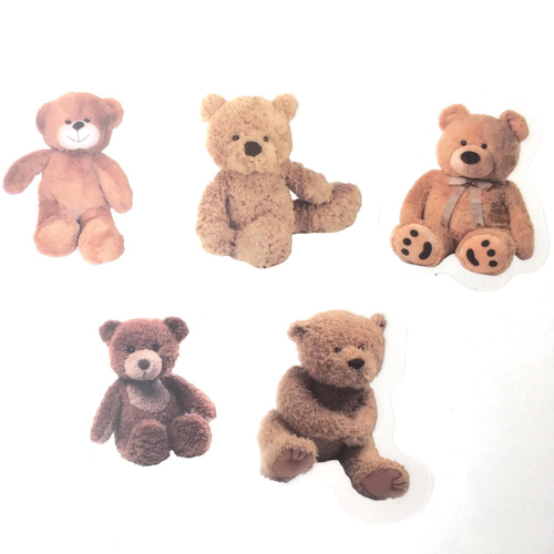 バラ売り可★【BU32海外ステッカー】黒いたぬき様　動物ステッカー　テディベア バラ売り可☆【BU32海外ステッカー】黒いたぬき様動物ステッカー