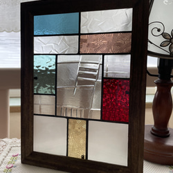 ステンドグラス パネル 昭和レトロ ガラス引き戸 その他アート