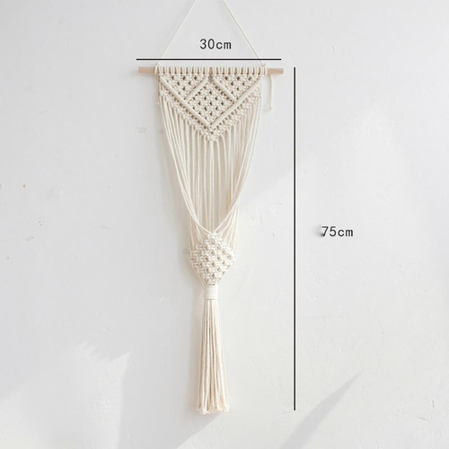 マクラメ編み フラワーバスケット タペストリー Lサイズ プラント