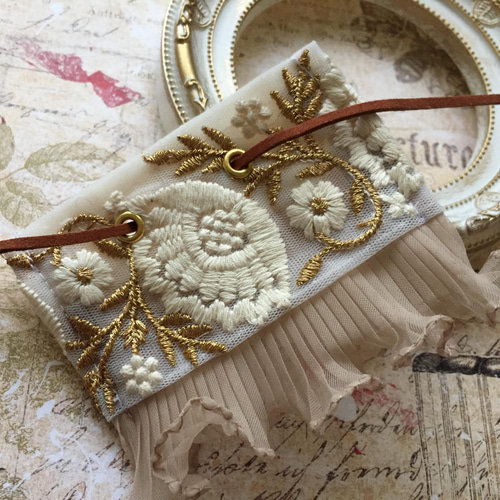 インド刺繍 リボン ポニーフック ラップリボン リボンラップ インド刺繍 リボン ポニーフック ラップリボン リボンラップ