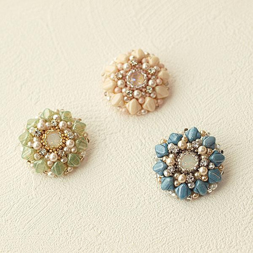 ビーズアクセサリー作成キット】サークルビジュー(オパール