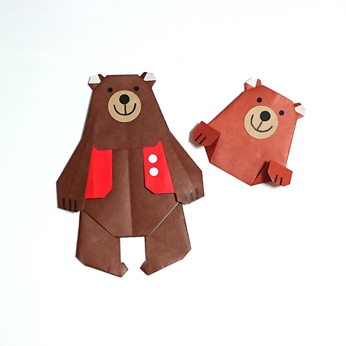 KUMA.No.6【折り紙】くまのお家 と くま その他素材 pirka kampi 通販