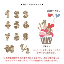 new✻スイーツ[ カップケーキ] 名入れ トレーナー　誕生日　ケーキ【商品番号 sw-birth33】 4枚目の画像