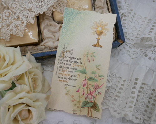 フランスアンティークHoly Card・プルミエール コミュニオン2C その他