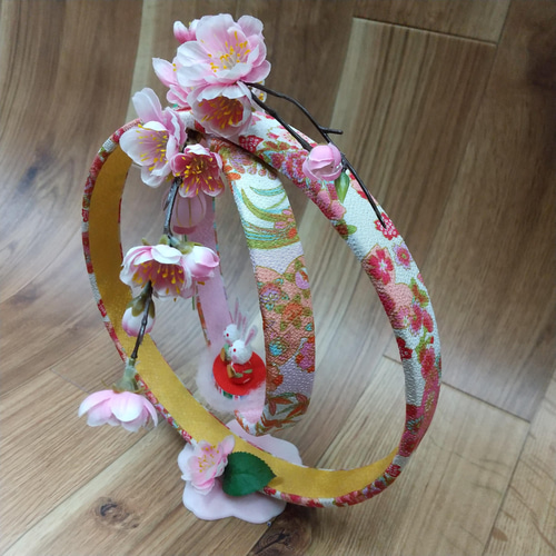 ひな祭り・おひなさま】ちりめん輪飾りⅬ&S、ちりめん兎雛 ひな祭り・おひなさま】ちりめん輪飾りⅬ&S、ちりめん兎雛