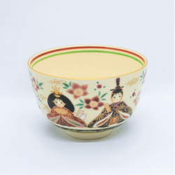 茶碗「大里雛」 京都燒/清水燒 京都傳統工藝品 京都燒 清水燒 插圖金色抹茶茶碗 第2張的照片